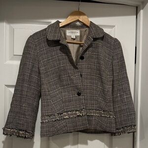 Liz Claiborne Women's Black and White Tweed Blazer